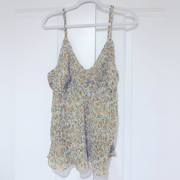 NWT J. Crew Crinkle Chiffon camisole in floral vines - Picture 8 of 8
